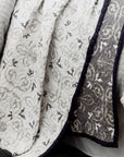 Fleur De Lis - Twin Reversible Quilt Set (Set of 2) - Gray / White