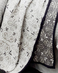 Fleur De Lis - Twin Reversible Quilt Set Set of 2 - Gray / White