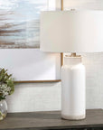 Albany - Farmhouse Table Lamp - White