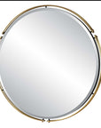 Wesley - Round Mirror - Gold