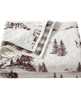 White Pine - Full/Queen Reversible Quilt Set Set of 3 - White