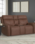 Warren - Power Reclining Loveseat With Console, Power Headrest & Lumbar