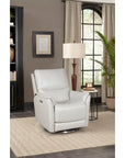 Salem - Swivel Recliner With Power Recline, Power Headrest, Power Lumbar, Layflat, 3" Footrest Extension