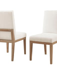 Dovetail - Upholstered Side Chair - Bleached White Legs
