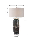 Olesya - Swirl Glass Table Lamp - Blue