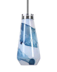 Windswept - 1 Light Mini Pendant - Blue & White