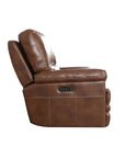 David - Power Gliding Recliner With Power Headrest & Lumbar - Pecan