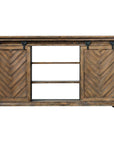 Primalia - Barn Door Media Console - Light Brown