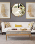 Perrine - Rectangle End Table - Silver / Gold