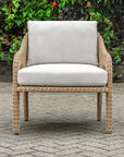 Kavali - Outdoor Wicker Lounge Chair - Woodtone