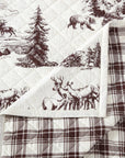 White Pine - Full/Queen Reversible Quilt Set Set of 3 - White