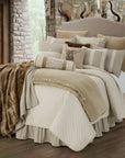 Fairfield - Twin Linen Coverlet Set Set of 3 - Cream / Tan