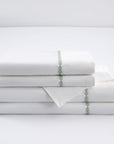 Laurel Sheet - Queen 350TC Laurel Embroidered Border Sheet Set Set of 4 - Fern Green
