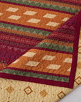 Solace - Full/Queen Reversible Quilt Set Set of 3 - Red / Orange / Brown