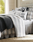 Blackberry - Queen Comforter Set Set of 3 - White / Black