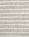 100% French Flax Linen - Queen Railroad Stripe Duvet Cover Set Set of 3 - Natural