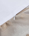 Serenity - Queen Modern Jacquard Comforter Set Set of 3 - Champagne