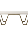 Farrah - Geometric Bench - White