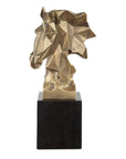 Chiseled Horse Bust - Sculpture - Bronze