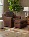 Hudson - Ottoman For Living Room - Dark Brown