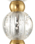 Ripple - 1 Light Frost Glass Pendant - Gold