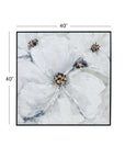 Dogwood Canvas Art - Pearl Silver