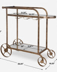 Carrinho - Antique Bar Cart - Brass