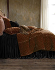 Stella - King Faux Silk Velvet Bedspread Set (Set of 3) - Black