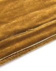 Stella - Full/Queen Faux Silk Velvet Double Box Stitch Quilt Set Set of 3 - Saffron