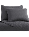 Cotton Comfort - King Quilt Set Set of 3 - Charcoal