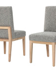 Dovetail - Upholstered Side Chair - Bleached White Legs