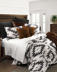 Amelia - King Aztec Comforter Set Set of 3 - Black / White