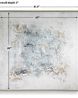 Find Me Here - Abstract Framed Canvas Art - Black / Blue / Brown / Gray / White