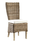 Woven Kubu Highback Side Chair Set of 2 - Light Brown