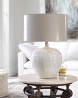 Georgios - Textured Ceramic Lamp - White