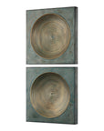 Sybil - Squares (Set of 2) - Antique Gold