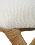 Expedition - White Fabric Small Bench