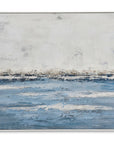 Soft Waves Canvas Art - Light Blue / Gray