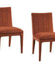 Brianne - Dining Chair Set of 2 - Rust Orange
