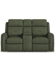 Felix - Power Reclining Loveseat With Console, Power Headrest, Lumbar, Heat & Massage