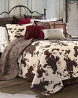 Elsa Cowhide - Twin Reversible Quilt Set (Set of 2) - Chocolate