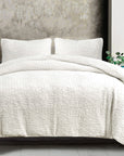 Porto Matelasse - King Comforter Set Set of 3 - Vintage White