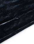 Stella - King Faux Silk Velvet Double Box Stitch Quilt Set Set of 3 - Midnight Blue