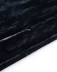 Stella - King Faux Silk Velvet Double Box Stitch Quilt Set (Set of 3) - Midnight Blue