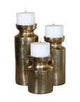 Amina - Candleholders (Set of 3) - Antique Brass
