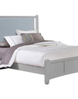 Bonanza - Ocean Blue Upholstered Bed With Mansion Footboard