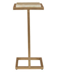 Gamora - Marble Drink Table - Gold / Green
