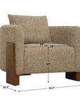 Halligan - Upholstered Accent Chair - Brown