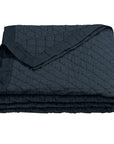Diamond Linen - King Linen Cotton Diamond Quilt - Navy