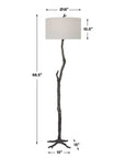 Spruce - Rustic Floor Lamp - Black